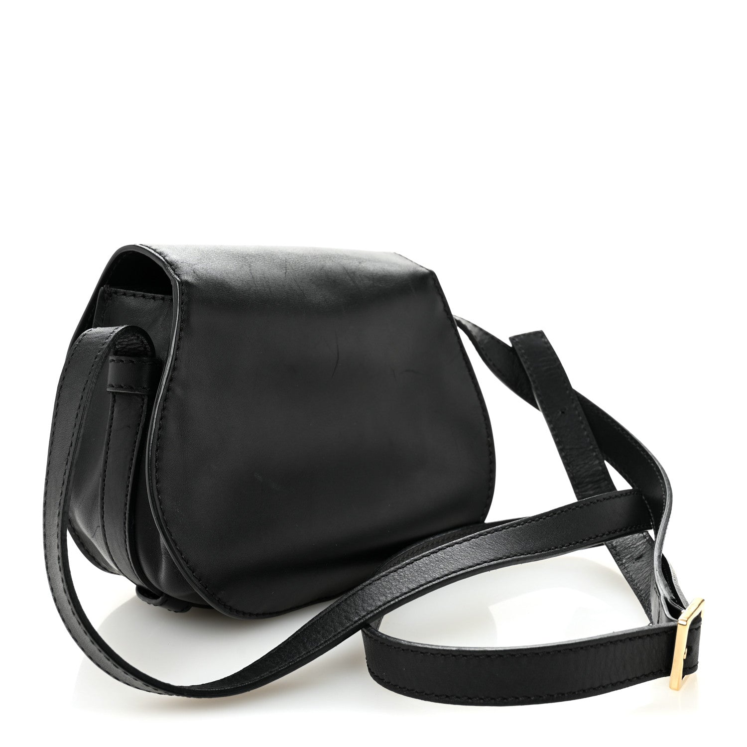 Chloe Calfskin Mini Marcie Metal Bar Trim Crossbody Bag Black 3 of 12