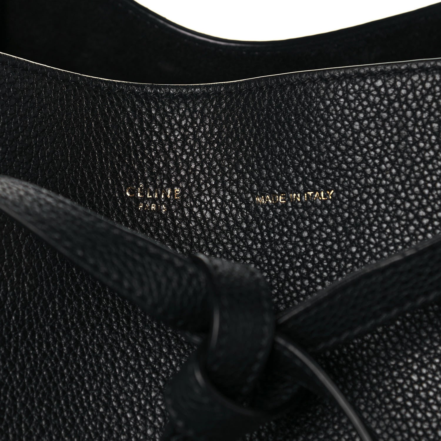 Celine Soft Grained Calfskin Small Belt Cabas Black 6 of 10