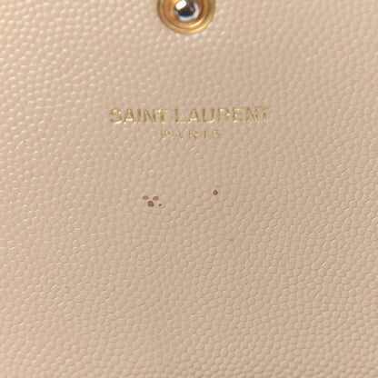 Saint Laurent Grain De Poudre Classic Monogram Cassandre Wallet Nude Powder 8 of 14