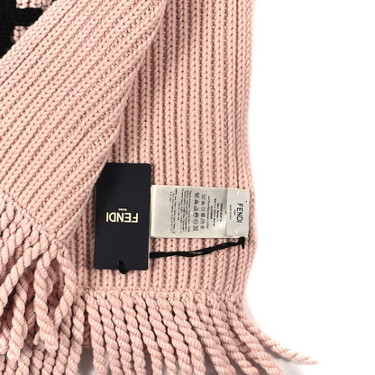 Fendi Wool Logo Fringe Scarf Rosa Snake 3 of 3