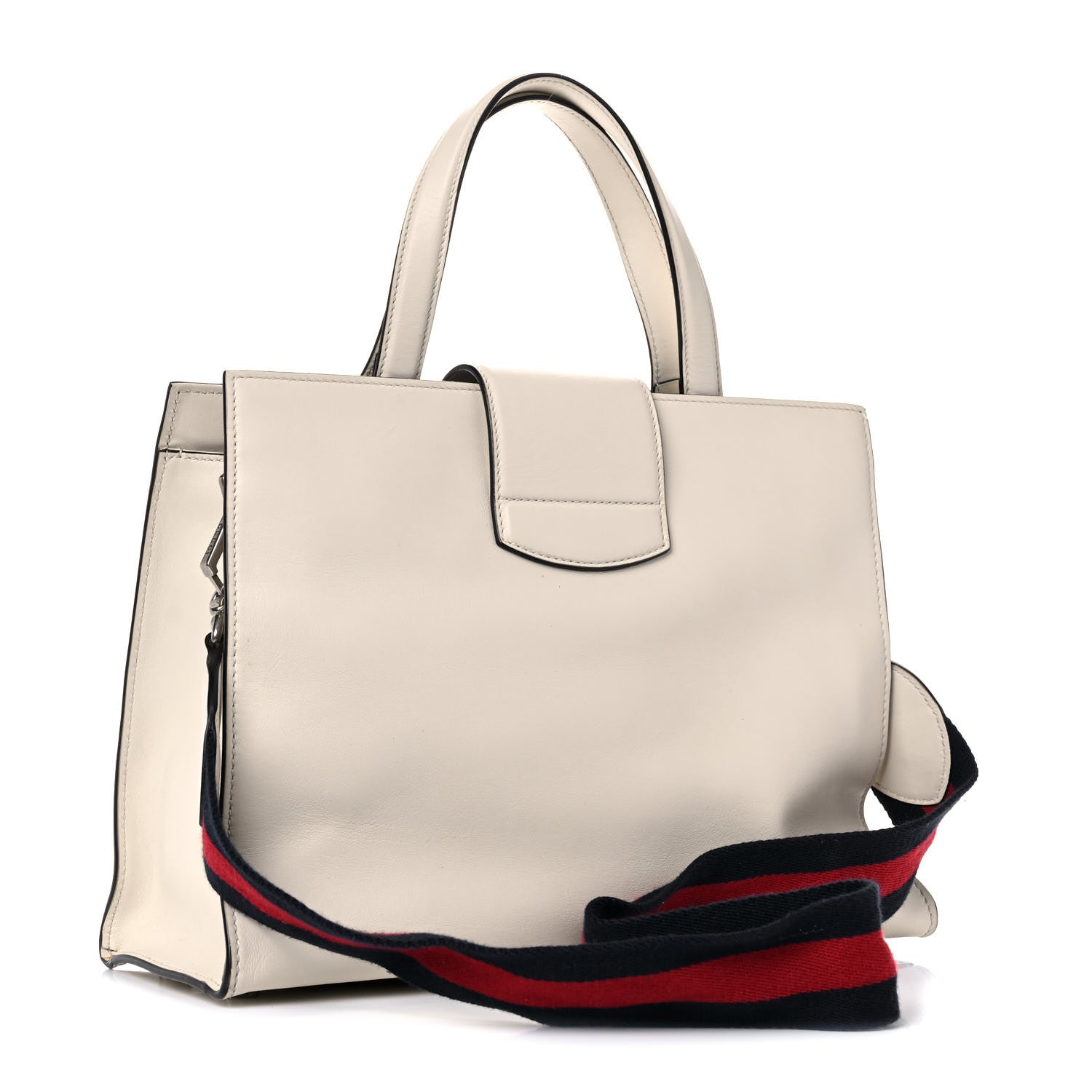 Gucci Calfskin Web Stripe Medium Dionysus Tote Bag White 2 of 17