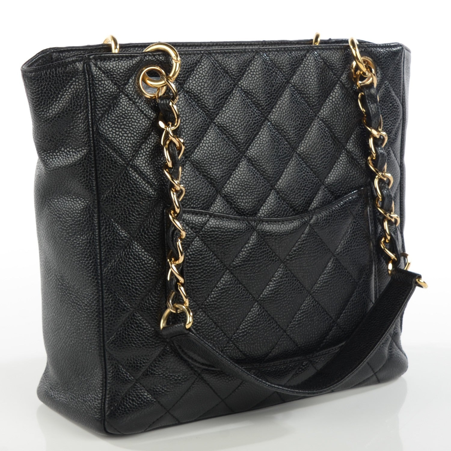 Chanel Caviar Quilted Petit Shopping Tote PST Black 3 of 7
