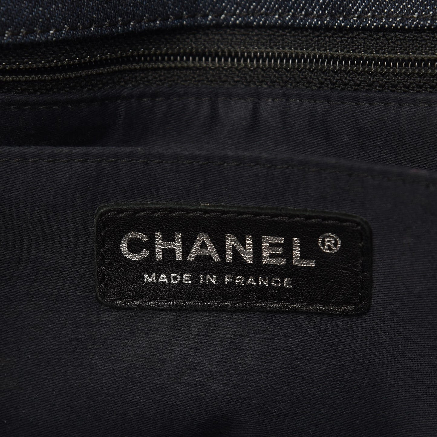 Denim Embroidered Medium Perfume Bottle Flap Blue