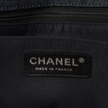 Chanel Denim Embroidered Medium Perfume Bottle Flap Blue 6 of 12