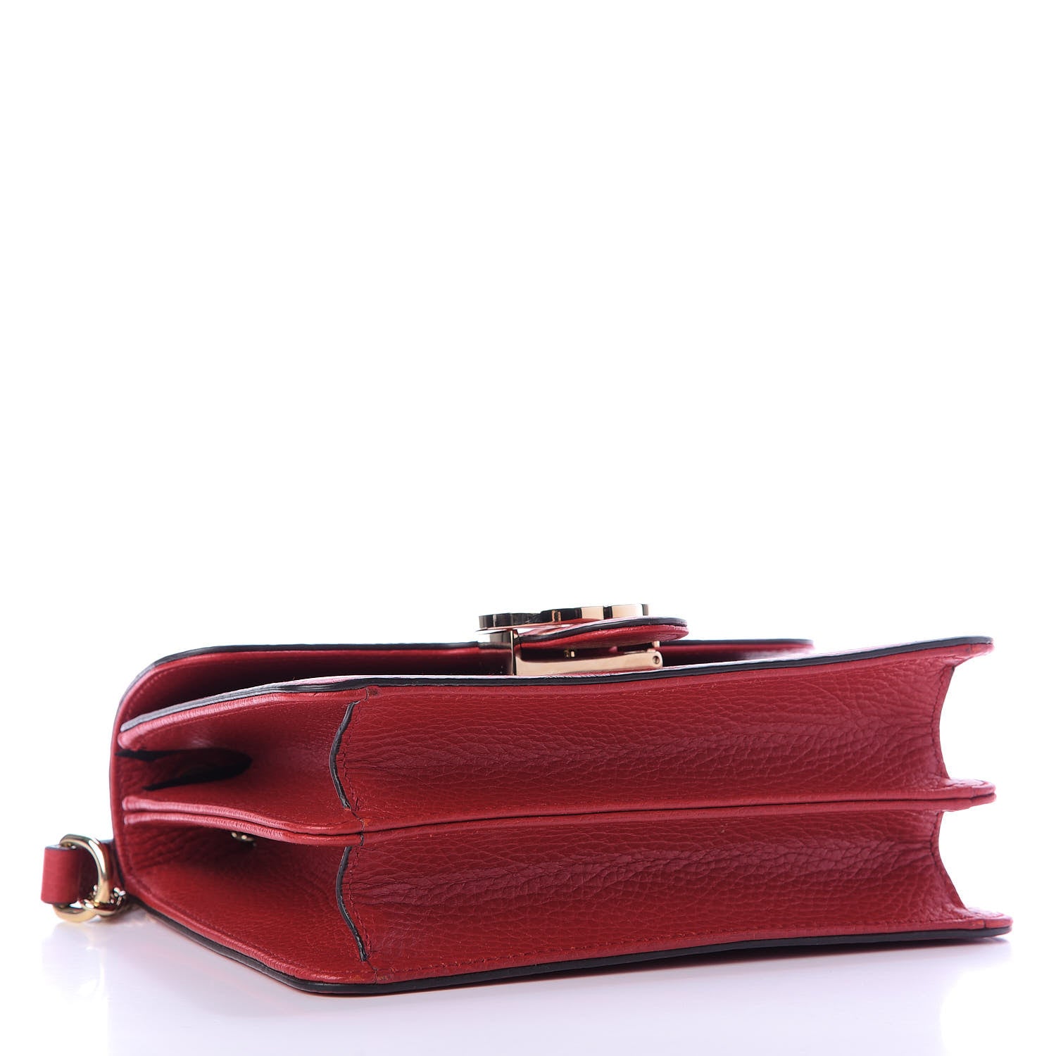 Gucci Dollar Calfskin Small Interlocking G Shoulder Bag Red 4 of 9