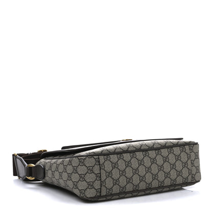 Gucci Tender GG Supreme Monogram Textured Dollar Calfskin Medium Ophidia Messenger Bag Beige Ebony New Acero 4 of 11