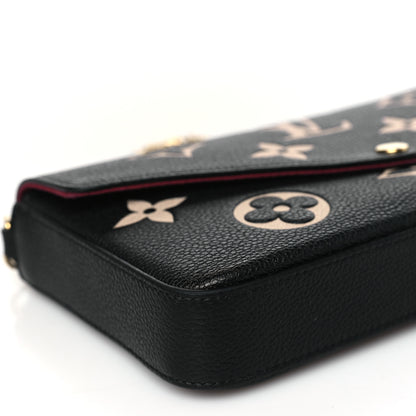 Louis Vuitton Empreinte Monogram Giant Felicie Pochette Black Beige 8 of 9