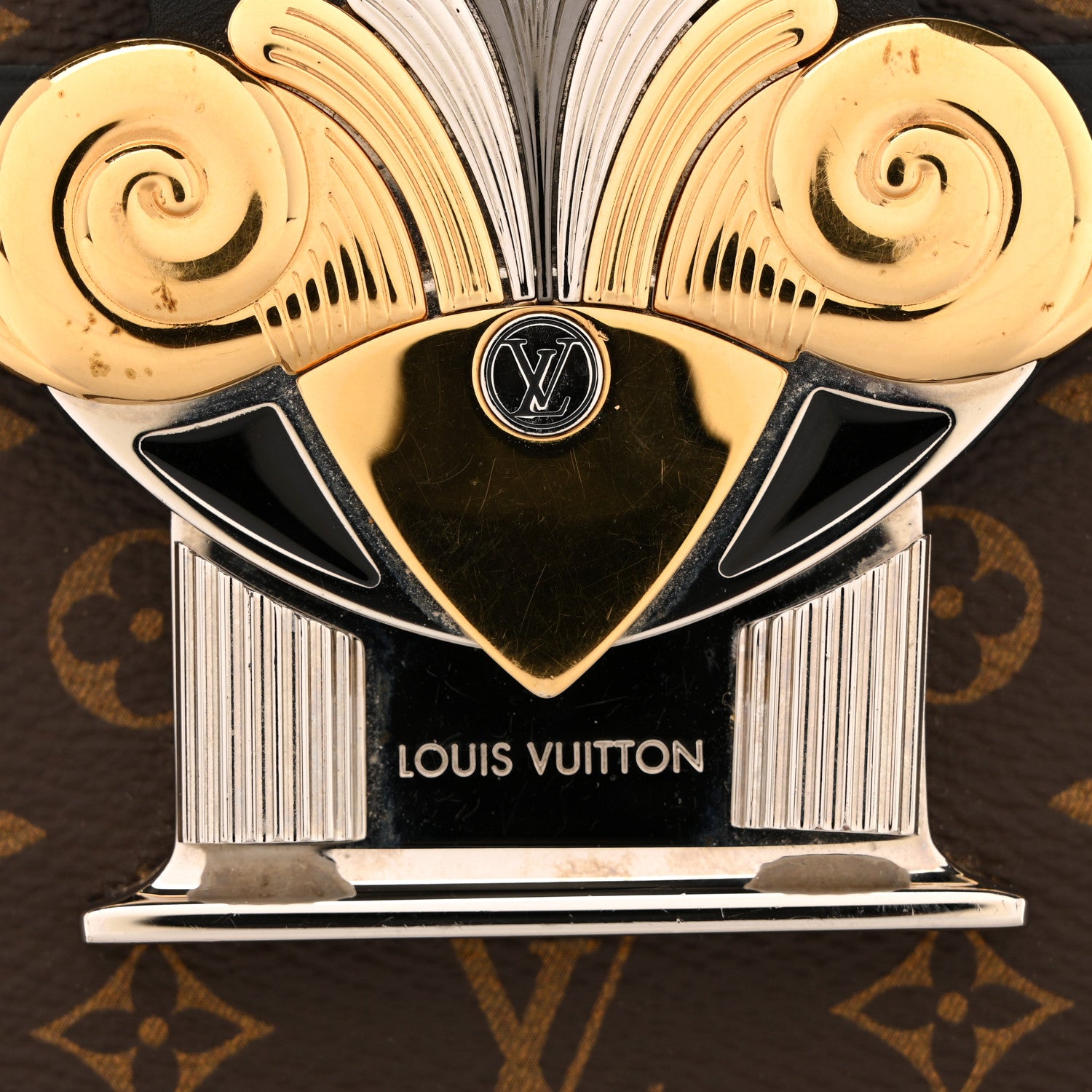 Louis Vuitton Monogram Column Petite Malle Black 11 of 13