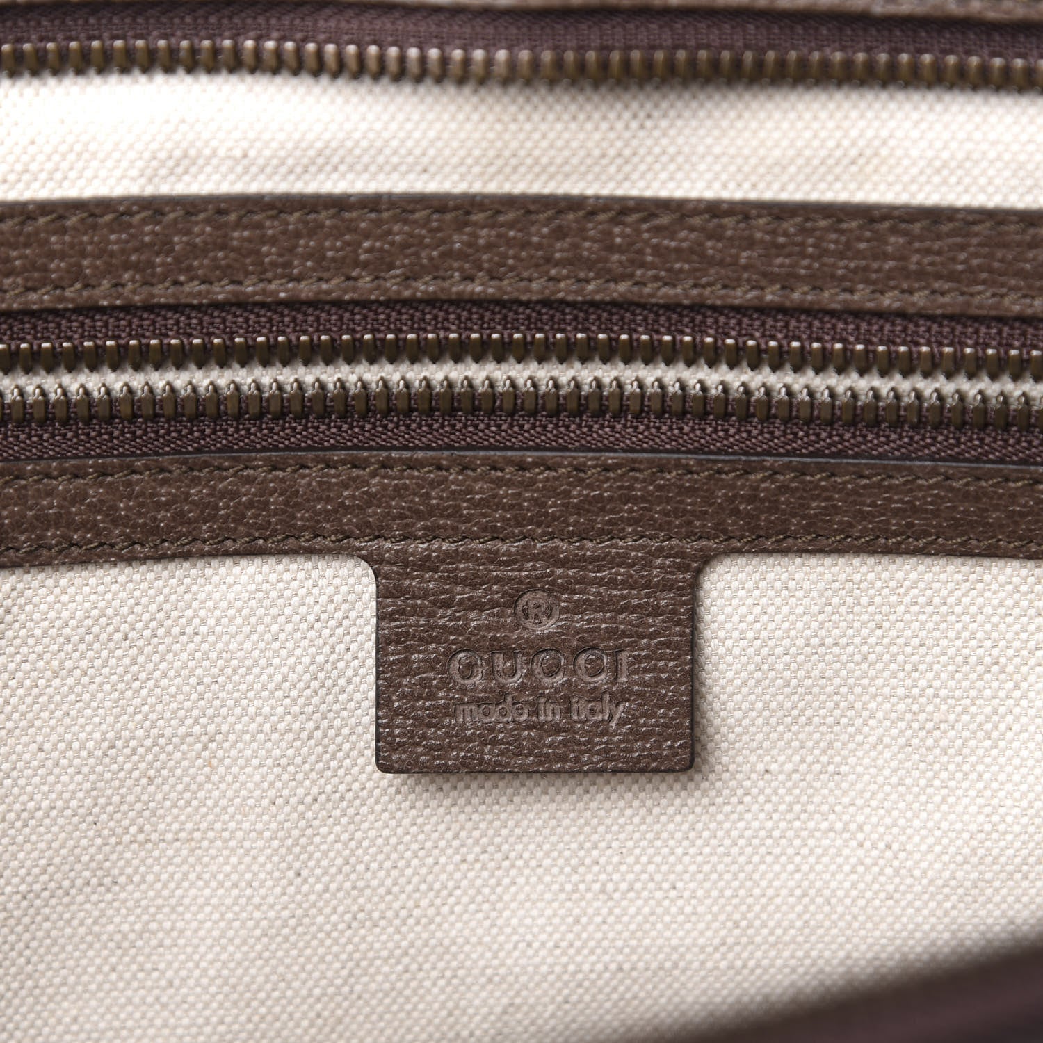 Gucci GG Supreme Monogram Textured Calfskin Web Ophidia Documents Holder Beige Ebony New Acero 8 of 9