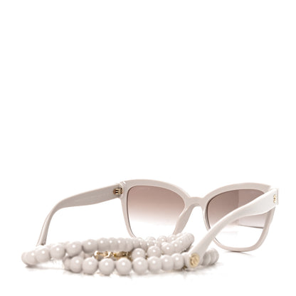 Chanel Acetate Chain Square Sunglasses 5487-A Beige 4 of 7