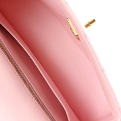 Chanel Lambskin Quilted CC Pearl Crush Mini Rectangular Flap Light Pink 9 of 19