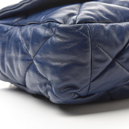 Chanel Goatskin Quilted Maxi 19 Flap Dark Blue 8 of 10