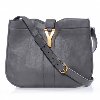 Saint Laurent Leather Medium Chyc Shoulder Bag Grey 1 of 7