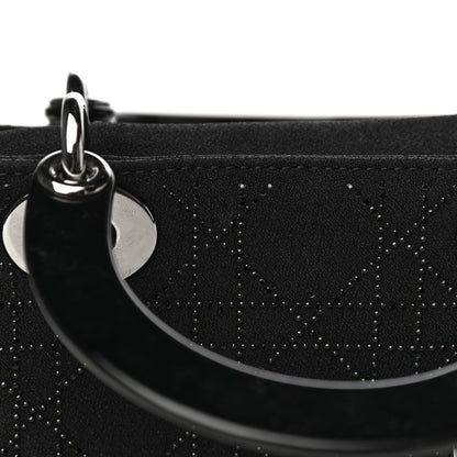 Christian Dior Canvas Studded Cannage Mini Lady Dior Black 17 of 18