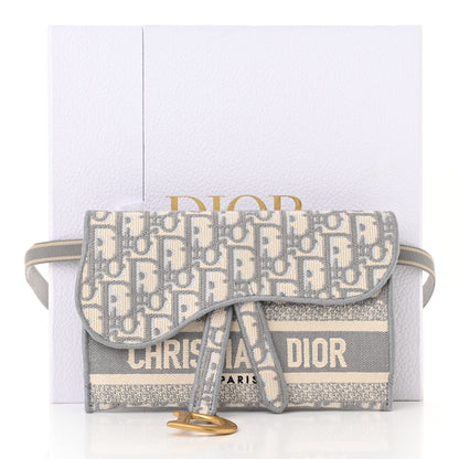 Christian Dior Oblique Slim Saddle Pouch Grey 11 of 11