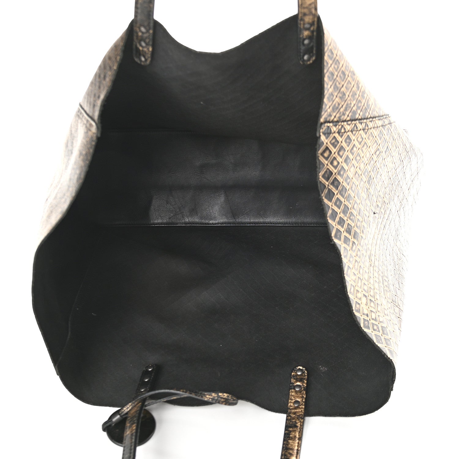 Bottega Veneta Calfskin Intrecciomirage Large Tote Black Gold 5 of 10