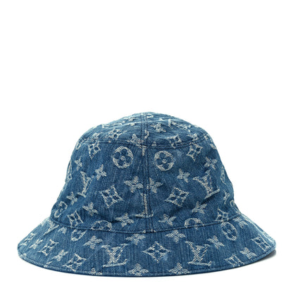 Louis Vuitton Monogram Denim Transformable Bob Bucket Hat 58 Blue 2 of 8
