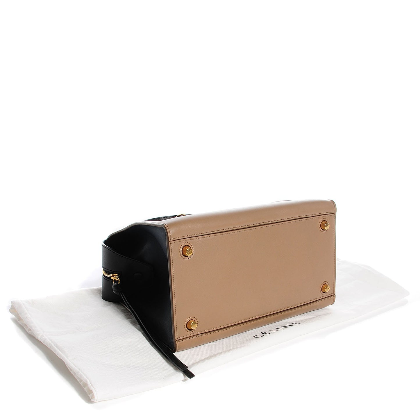 Smooth Calfskin Small Tri-Color Ring Bag Taupe