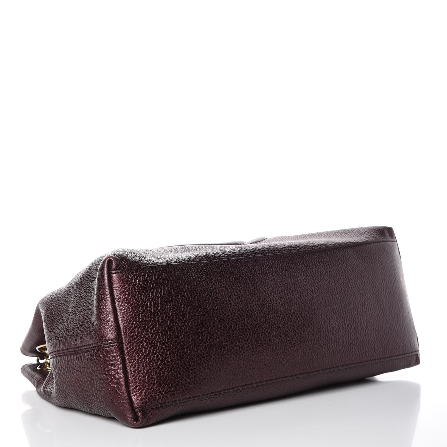 Gucci Metallic Cellarius Calfskin Medium Soho Chain Shoulder Bag Classic Burgundy 4 of 13