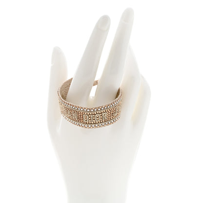 Christian Dior Woven Cotton Crystal Embroidered J'Adior Friendship Bracelet Gold 2 of 6