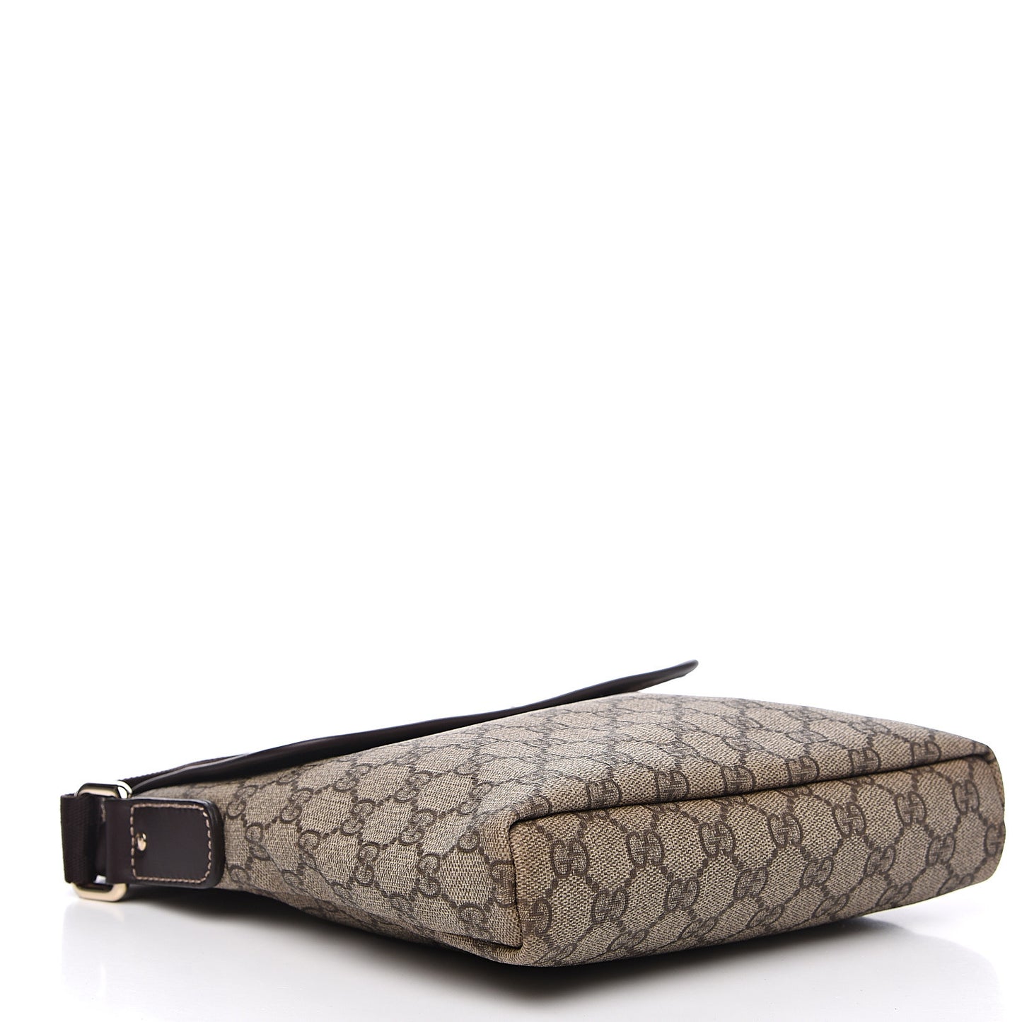 GG Plus Monogram Small Flap Messenger Bag Beige Dark Brown