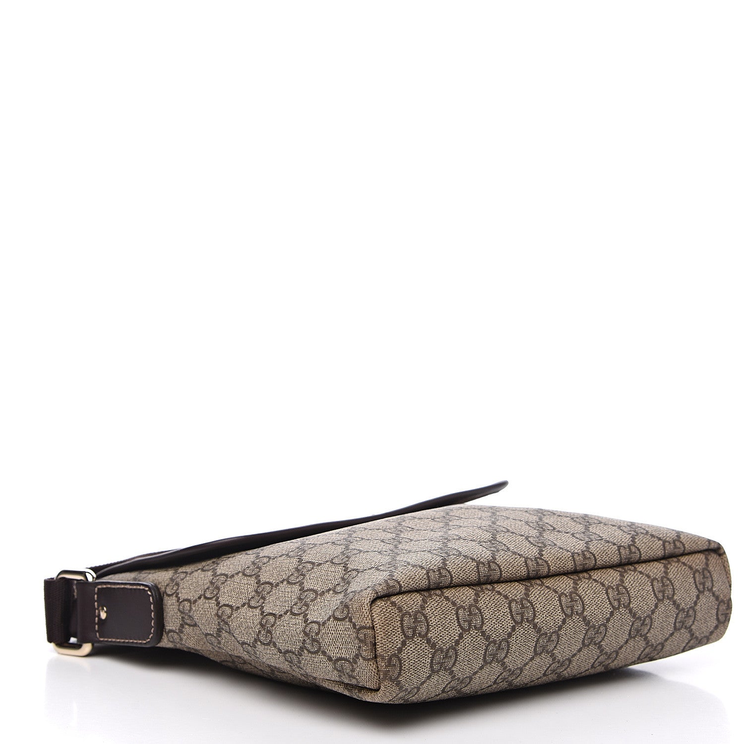 Gucci GG Plus Monogram Small Flap Messenger Bag Beige Dark Brown 3 of 9