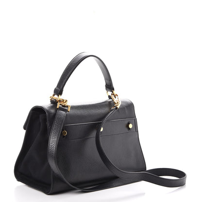 Saint Laurent Calfskin Canvas Small Muse Two Black 4 of 10