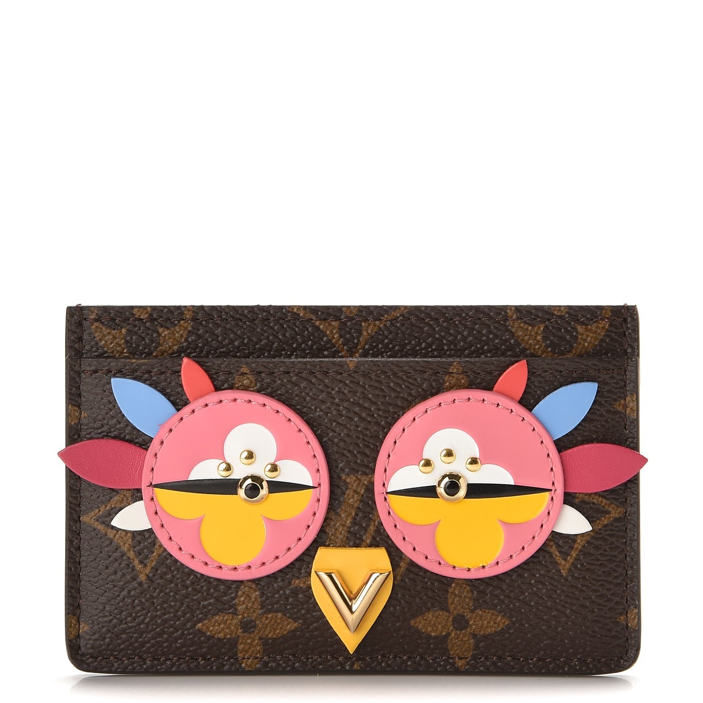 Monogram Lovely Birds Card Holder