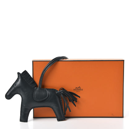 Hermes Milo Lambskin Grigri Rodeo Horse Bag Charm MM Vert Cypress 5 of 5