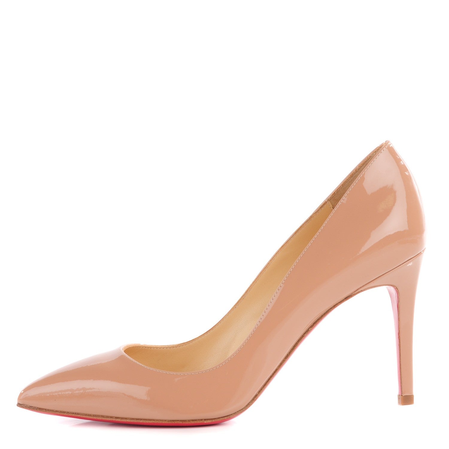 Christian Louboutin Patent Pigalle 85 Pumps 38 Nude 1 of 6