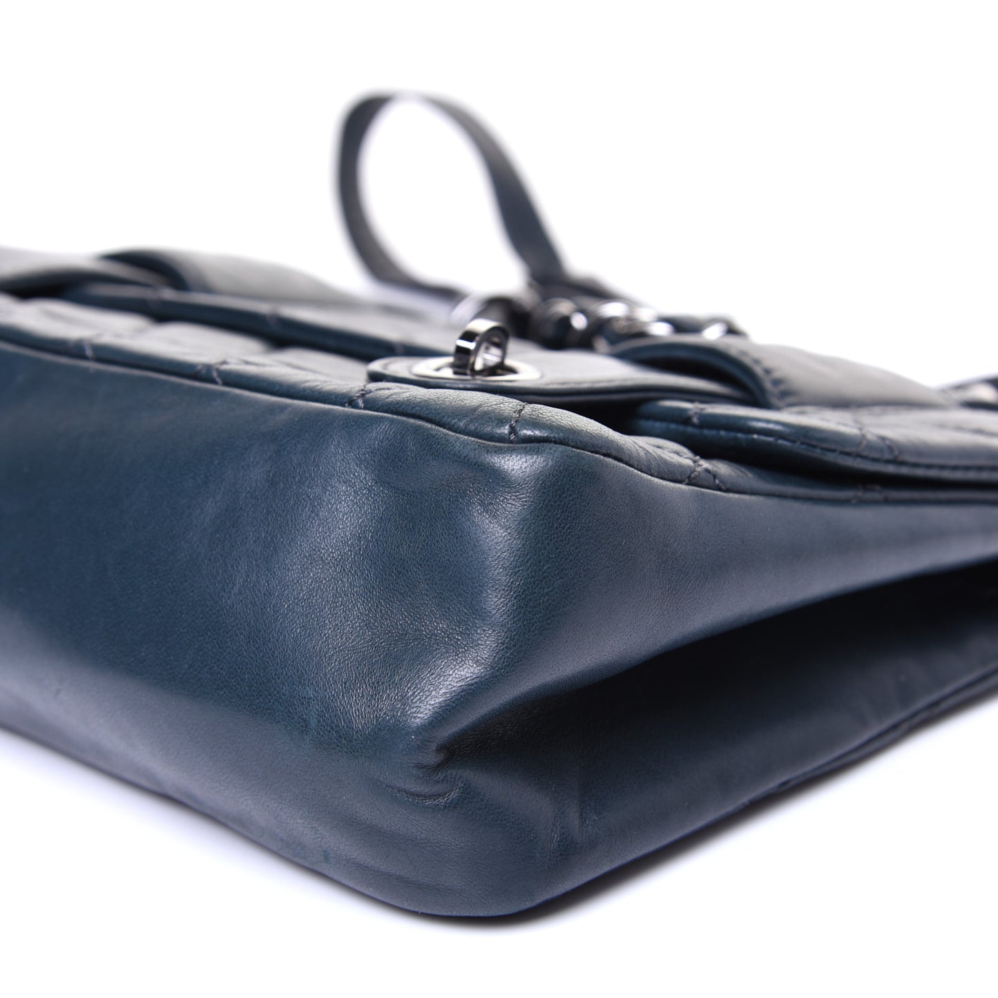 Lambskin Quilted Small Messenger Bag Dark Green