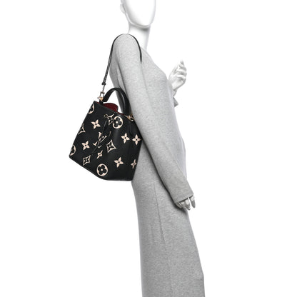 Louis Vuitton Empreinte Monogram Giant Neonoe MM Black Beige 2 of 10