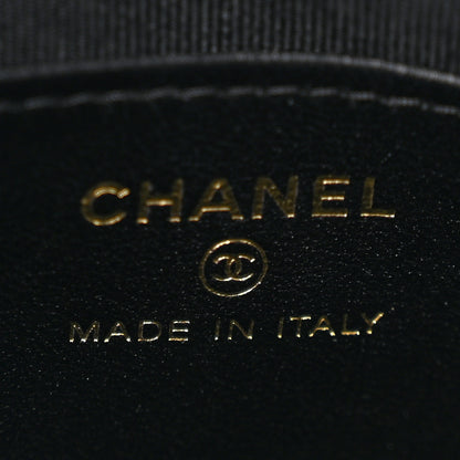 Chanel Shiny Crumpled Lambskin Quilted Small Preppy Pocket Clutch With Chain Black 6 of 13