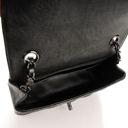 Chanel Crumpled Calfskin Quilted Mini Rectangular Flap So Black 5 of 8