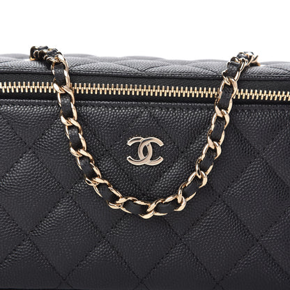 Chanel Caviar Quilted Small Vanity Case With Chain Black 10 of 11