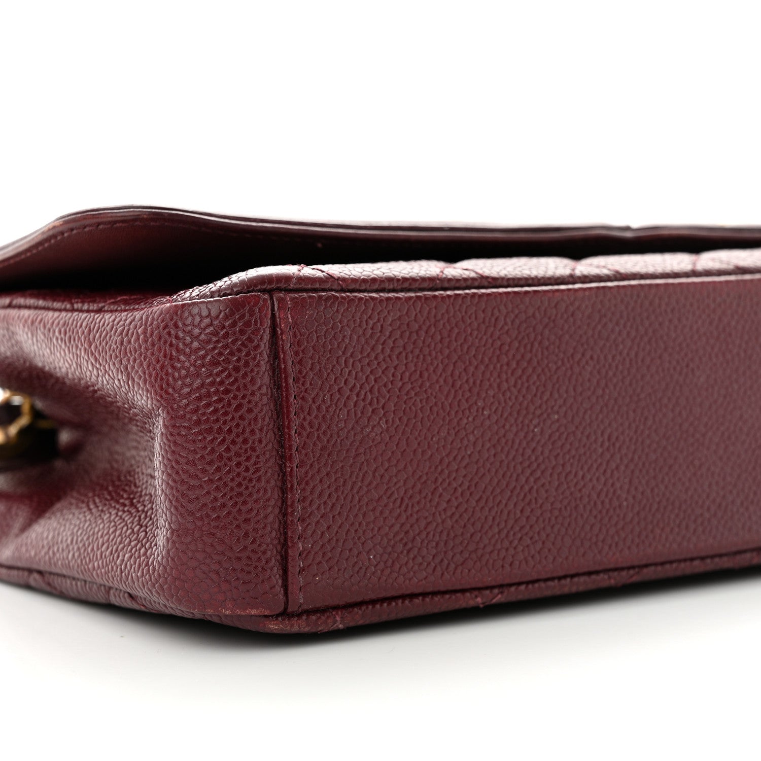 Chanel Caviar Quilted Medium CC Filigree Flap Burgundy 9 of 14