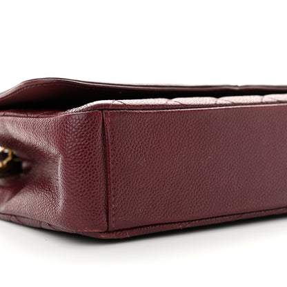 Chanel Caviar Quilted Medium CC Filigree Flap Burgundy 9 of 14