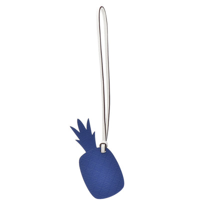 Hermes Chevre Mysore Petit H Pineapple Bag Charm Blue Electrique Rose Azalee 1 of 3