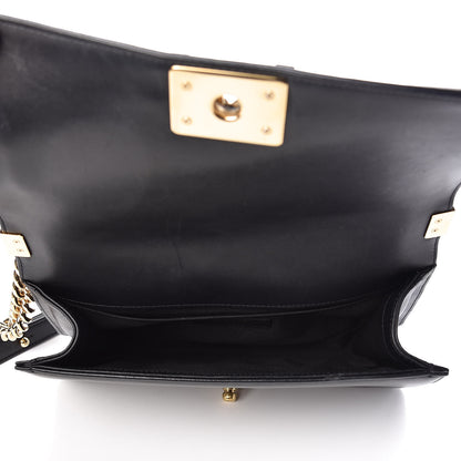 Chanel Lambskin Chevron Medium Boy Flap Black 5 of 12