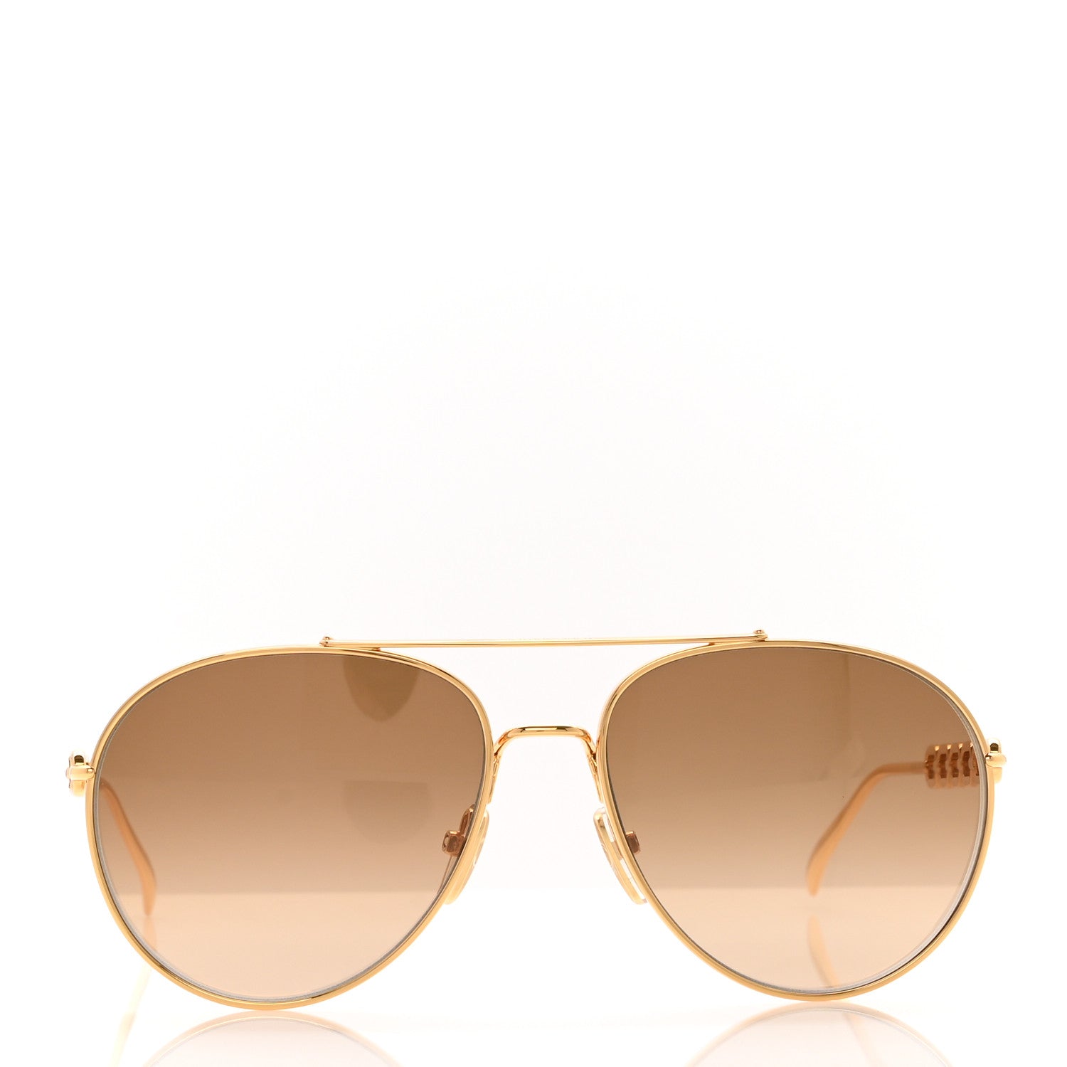 Louis Vuitton Metal My LV Chain Pilot Sunglasses Z1539W Gold 2 of 9