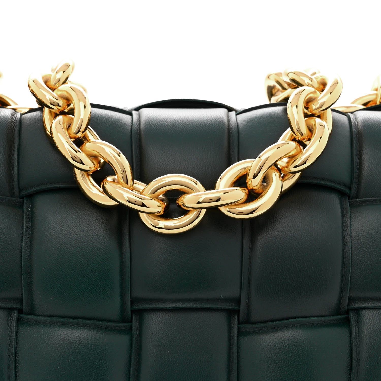 Bottega Veneta Lambskin Maxi Intreccio Padded Chain Cassette Crossbody Bag Inkwell 8 of 10