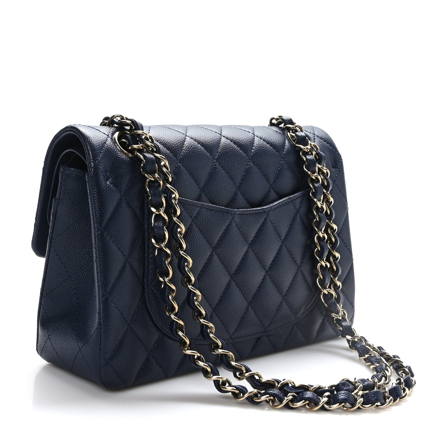 Chanel Caviar Quilted Small Double Flap Navy 3 of 9