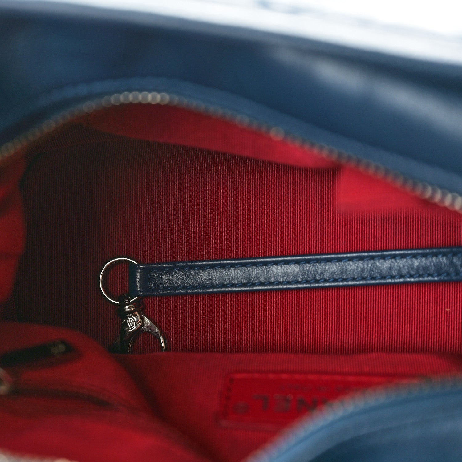 Chanel Aged Calfskin Quilted Small Gabrielle Hobo Blue 5 of 10