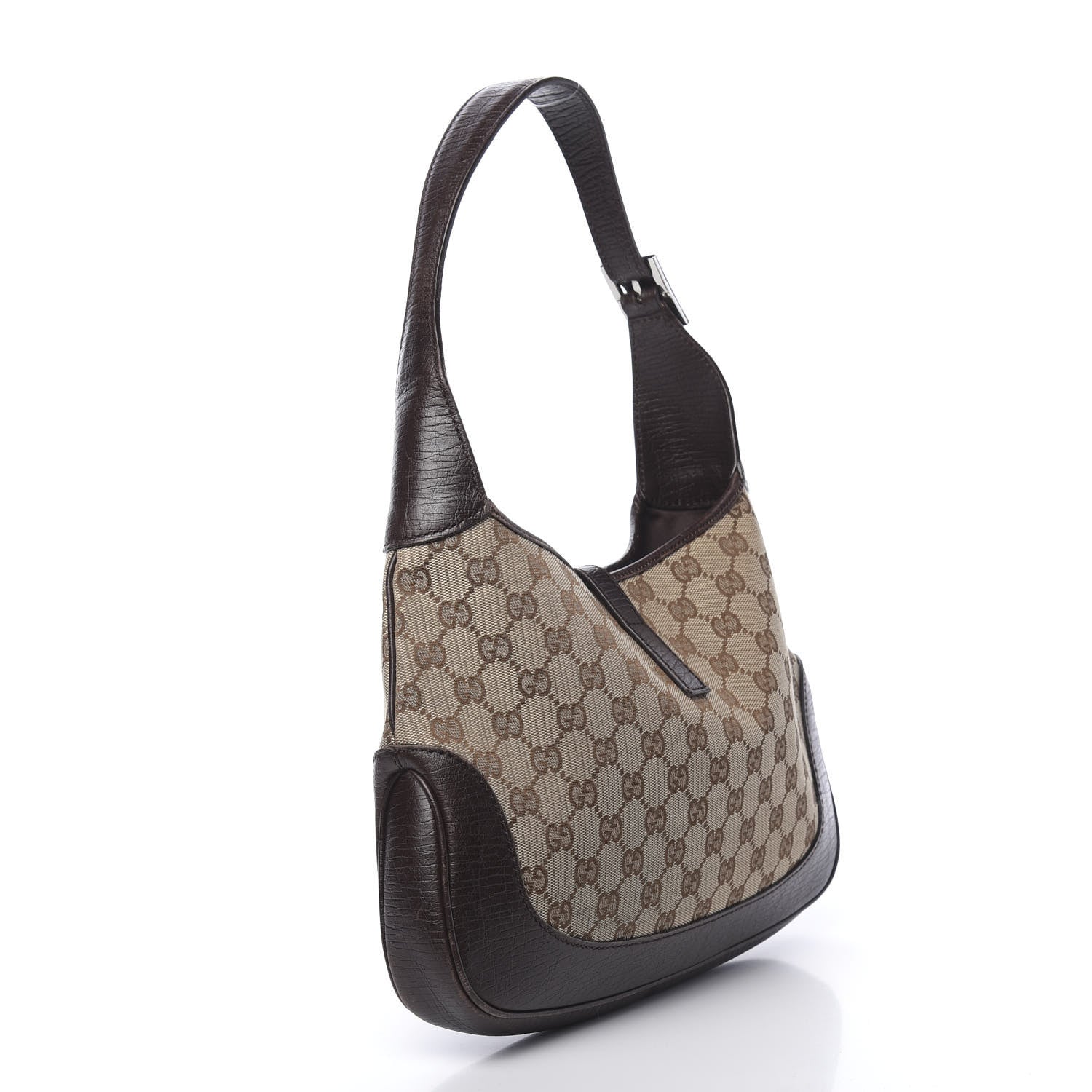 Gucci Monogram Web Jackie O Hobo Dark Brown 3 of 15