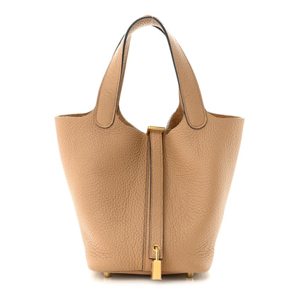 Hermes Taurillon Clemence Picotin Lock 18 PM Chai 1 of 12