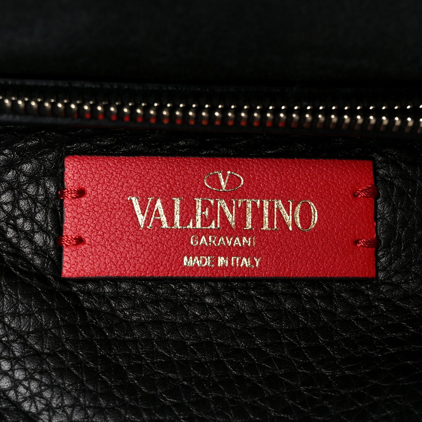 Grainy Calfskin Rockstud Flap Crossbody Bag Black