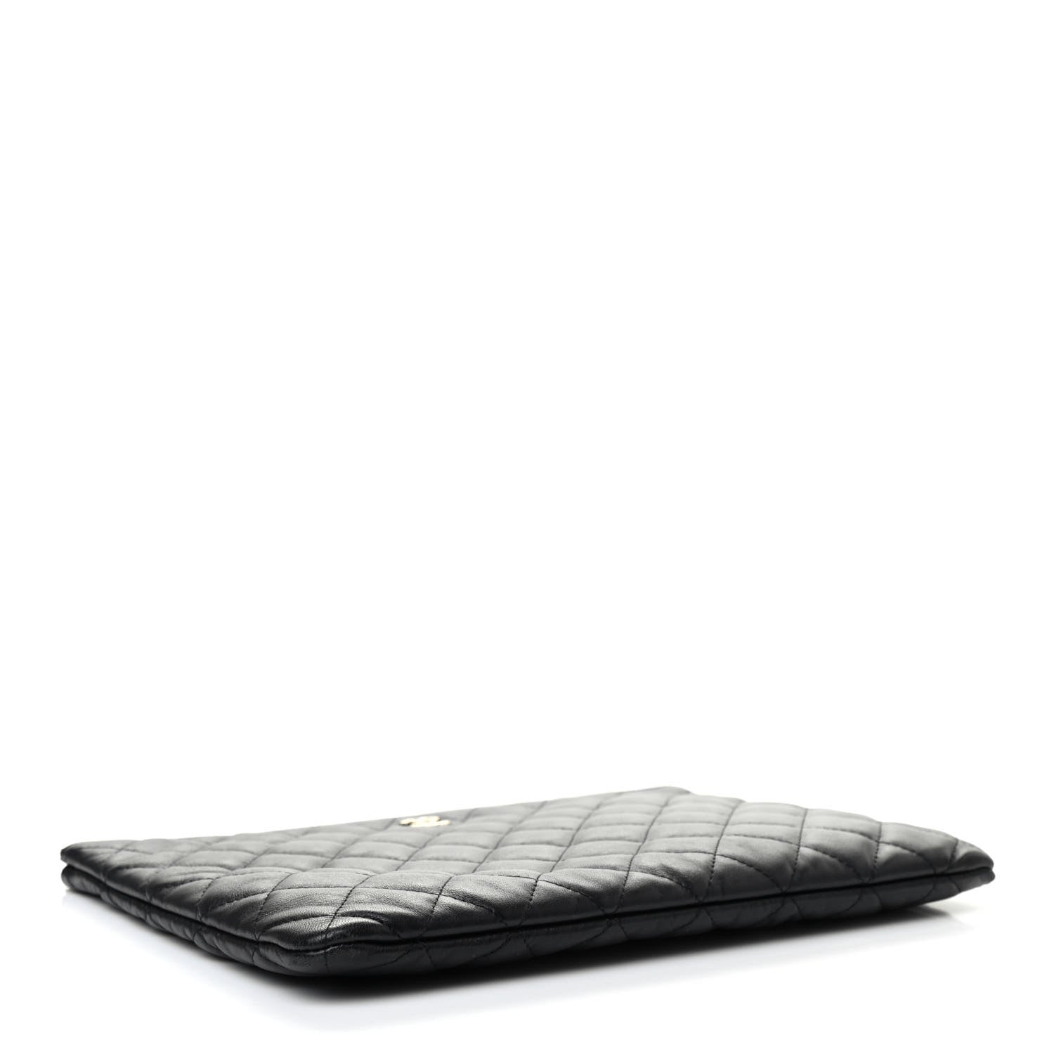 Chanel Lambskin Quilted Medium Cosmetic Case Black 4 of 7