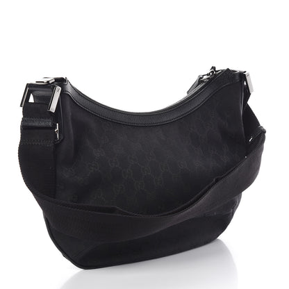 Gucci Monogram Medium Half Moon Hobo Black 3 of 8