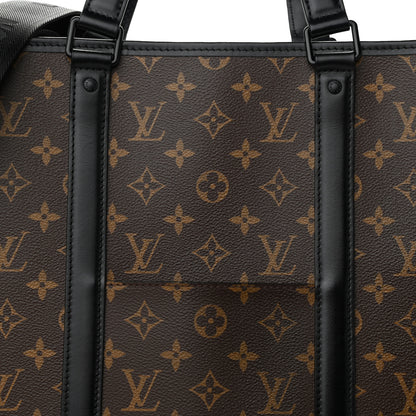 Louis Vuitton Monogram Macassar Weekend Tote GM 8 of 10