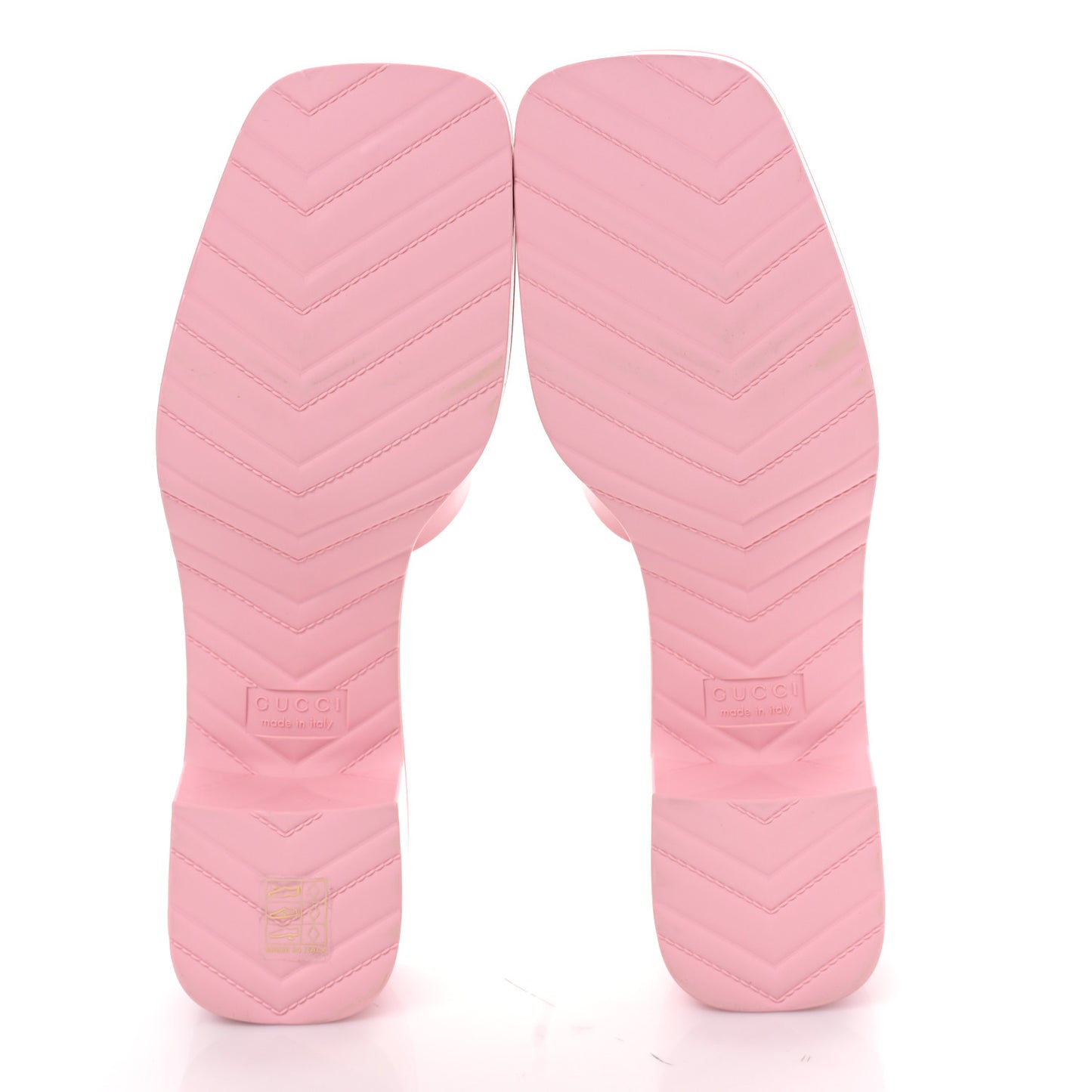 Rubber Gucci Logo Womens Platform 20/60mm Slide Sandals 41 Wild Rose